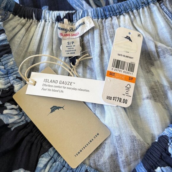 Tommy Bahama NWT $178 Daybreak Hibiscus Midi Dress, Blue Floral Women's Size S - Picture 9 of 12